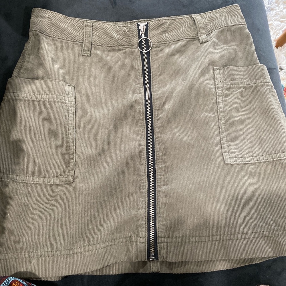 pacsun corduroy utility skirt